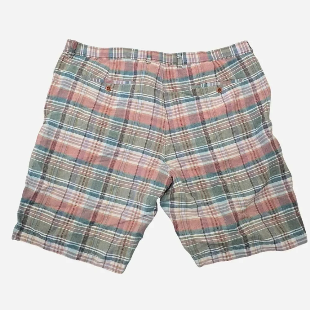 Tommy Bahama Men's Size 42 plaid linen shorts